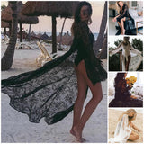 Women Croche Lace Bikini Cover Up Swimwear Beach Maxi Sarong Kimono Kaftan Dress - ENSEIGNE DENIS