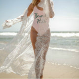 Women Croche Lace Bikini Cover Up Swimwear Beach Maxi Sarong Kimono Kaftan Dress - ENSEIGNE DENIS