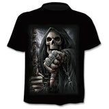 2020 new Drop ship 3D printed T-shirt men's women's tshirt punk style top tees skull t shirt gothic tshirt asian size 6XL gym