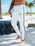 New Skinny Jeans men Streetwear Destroyed Ripped Jeans Homme Hip Hop Broken modis male Pencil Biker Embroidery Patch Pants
