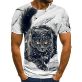 Summer 2020 new 3D printed T-shirt animal print men's T-shirt print casual T-shirt O-neck hip hop short sleeve size 110-6XL