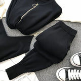 2020 autumn Knitted sweater suit casual new product temperament chain vest knitted jacket + elastic pants three-piece sets TZ423
