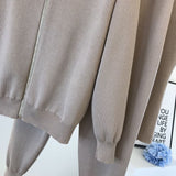 2020 autumn Knitted sweater suit casual new product temperament chain vest knitted jacket + elastic pants three-piece sets TZ423