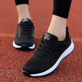 2020 New Women Shoes Flats Fashion Casual Ladies Shoes Woman Lace-Up Mesh Breathable Female Sneakers Zapatillas Mujer