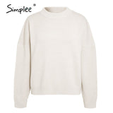 Simplee Women geometric khaki knitted sweater women casual Houndstooth lady pullover sweater female Autumn winter retro jumper - ENSEIGNE DENIS