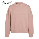 Simplee Women geometric khaki knitted sweater women casual Houndstooth lady pullover sweater female Autumn winter retro jumper - ENSEIGNE DENIS