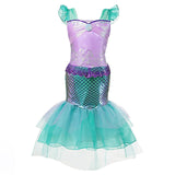 Girls Little Mermaid Ariel Princess Dress Cosplay Costumes For Kids Baby Girl Mermaid Dress Up Sets Children Halloween Clothing