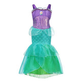 Girls Little Mermaid Ariel Princess Dress Cosplay Costumes For Kids Baby Girl Mermaid Dress Up Sets Children Halloween Clothing