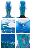Girls Little Mermaid Ariel Princess Dress Cosplay Costumes For Kids Baby Girl Mermaid Dress Up Sets Children Halloween Clothing