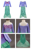 Girls Little Mermaid Ariel Princess Dress Cosplay Costumes For Kids Baby Girl Mermaid Dress Up Sets Children Halloween Clothing
