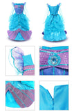 Girls Little Mermaid Ariel Princess Dress Cosplay Costumes For Kids Baby Girl Mermaid Dress Up Sets Children Halloween Clothing
