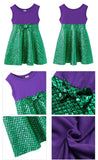Girls Little Mermaid Ariel Princess Dress Cosplay Costumes For Kids Baby Girl Mermaid Dress Up Sets Children Halloween Clothing