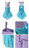 Girls Little Mermaid Ariel Princess Dress Cosplay Costumes For Kids Baby Girl Mermaid Dress Up Sets Children Halloween Clothing