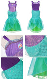 Girls Little Mermaid Ariel Princess Dress Cosplay Costumes For Kids Baby Girl Mermaid Dress Up Sets Children Halloween Clothing