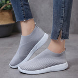 Rimocy Plus Size 46 Breathable Mesh Platform Sneakers Women Slip on Soft Ladies Casual Running Shoes Woman Knit Sock Shoes Flats - ENSEIGNE DENIS