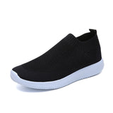 Rimocy Plus Size 46 Breathable Mesh Platform Sneakers Women Slip on Soft Ladies Casual Running Shoes Woman Knit Sock Shoes Flats - ENSEIGNE DENIS
