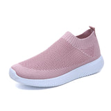 Rimocy Plus Size 46 Breathable Mesh Platform Sneakers Women Slip on Soft Ladies Casual Running Shoes Woman Knit Sock Shoes Flats - ENSEIGNE DENIS