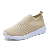 Rimocy Plus Size 46 Breathable Mesh Platform Sneakers Women Slip on Soft Ladies Casual Running Shoes Woman Knit Sock Shoes Flats - ENSEIGNE DENIS