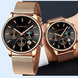 Top Luxury Men Multifunction Watches Waterproof Business Casual Quartz - ENSEIGNE DENIS