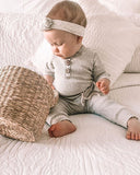 Baby Outfits Two Piece Solid Sets Infant Toddler Newborn Girls Boys Autumn Winter Baby Girl Boy Long Sleeve Romper Pants 0-24M