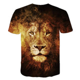 Summer 2020 new 3D printed T-shirt animal print men's T-shirt print casual T-shirt O-neck hip hop short sleeve size 110-6XL