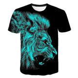 Summer 2020 new 3D printed T-shirt animal print men's T-shirt print casual T-shirt O-neck hip hop short sleeve size 110-6XL