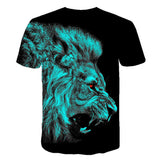 Summer 2020 new 3D printed T-shirt animal print men's T-shirt print casual T-shirt O-neck hip hop short sleeve size 110-6XL