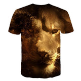 Summer 2020 new 3D printed T-shirt animal print men's T-shirt print casual T-shirt O-neck hip hop short sleeve size 110-6XL