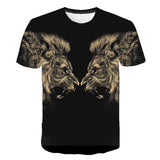 Summer 2020 new 3D printed T-shirt animal print men's T-shirt print casual T-shirt O-neck hip hop short sleeve size 110-6XL