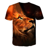Summer 2020 new 3D printed T-shirt animal print men's T-shirt print casual T-shirt O-neck hip hop short sleeve size 110-6XL