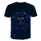 Summer 2020 new 3D printed T-shirt animal print men's T-shirt print casual T-shirt O-neck hip hop short sleeve size 110-6XL