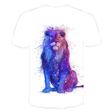Summer 2020 new 3D printed T-shirt animal print men's T-shirt print casual T-shirt O-neck hip hop short sleeve size 110-6XL