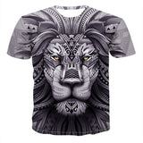 Summer 2020 new 3D printed T-shirt animal print men's T-shirt print casual T-shirt O-neck hip hop short sleeve size 110-6XL