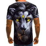 Summer 2020 new 3D printed T-shirt animal print men's T-shirt print casual T-shirt O-neck hip hop short sleeve size 110-6XL
