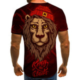 Summer 2020 new 3D printed T-shirt animal print men's T-shirt print casual T-shirt O-neck hip hop short sleeve size 110-6XL