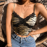 2020 E-Girl Style Spaghetti Strap V Neck with Lace Cropped Tops Y2K Summer Fashion Ribbed Solid Backless Blue Cami Streetwear - ENSEIGNE DENIS
