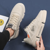 Men Shoes Summer Casual Imitation Leather Flat Shoes Lace-up Low Top Male Sneakers Tenis Masculino Adulto Shoes - ENSEIGNE DENIS