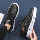 Men Shoes Summer Casual Imitation Leather Flat Shoes Lace-up Low Top Male Sneakers Tenis Masculino Adulto Shoes - ENSEIGNE DENIS