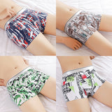 8pcs/lot New Men's Underwear Ice Silk Boxer Summer Breathable Ultra-Thin Smooth Ice Silk Boxer Personalized Tide Boxer Shorts
