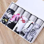8pcs/lot New Men's Underwear Ice Silk Boxer Summer Breathable Ultra-Thin Smooth Ice Silk Boxer Personalized Tide Boxer Shorts