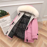 Large Natural Raccoon Fox Fur Hooded Winter Down Coat Women 90% White Duck Down Jacket Thick Warm Parkas Female Outerwear - ENSEIGNE DENIS