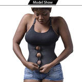 Women Latex Waist Trainer Body Shaper Corsets with Zipper Cincher Corset Top Slimming Belt Black Shapers Shapewear Plus Size