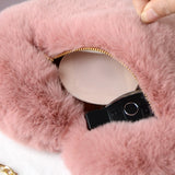 Crossbody Bags for Women Rex Rabbit Fur Love Bag Peach Heart Bag Chain Bag Fashion Shoulder Cross-chain Female Bag
