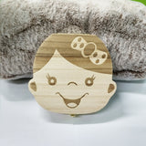 Baby Tooth Box Spanish/Dutch/French/German Wooden Kids Milk Teeth Organizer Storage Boys Girls Baby Souvenirs Gifts Keepsakes