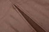 Dulzura Pu Faux Leather Women Slit Midi Dress Strap V Neck Backless Bodycon Sexy Streetwear Party Elegant Autumn Winter Club