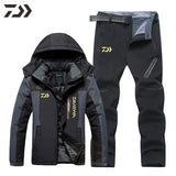 Fishing Clothes Waterproof Suit for Fishing Jacket Windproof Warm Thick Pants Fishing Shirt Sports Wear Fishing Suit Winter Men