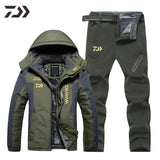 Fishing Clothes Waterproof Suit for Fishing Jacket Windproof Warm Thick Pants Fishing Shirt Sports Wear Fishing Suit Winter Men