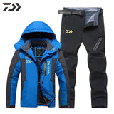 Fishing Clothes Waterproof Suit for Fishing Jacket Windproof Warm Thick Pants Fishing Shirt Sports Wear Fishing Suit Winter Men