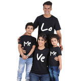 family matching clothes mother father daughter son kids baby T-shirt Parent-child Red Letter Print T-shirt Short Sleeve Tops