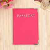 PU Leather Passport Cover Cute Business Card Holder Pouch for Travel Wallet Russian Netherland Case Women Pink